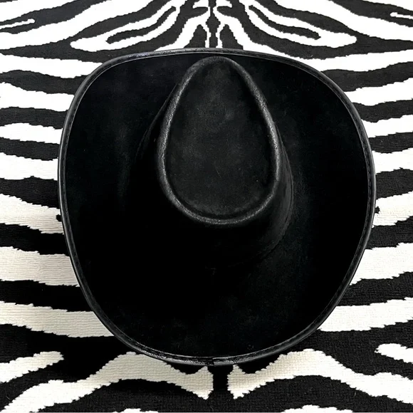 Black Suede Western Cowboy Hat
